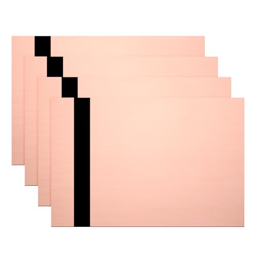 Plaque à gravure laser 30x20cm PATIKIL en plastique ABS bicolore pour signalisation DIY x4