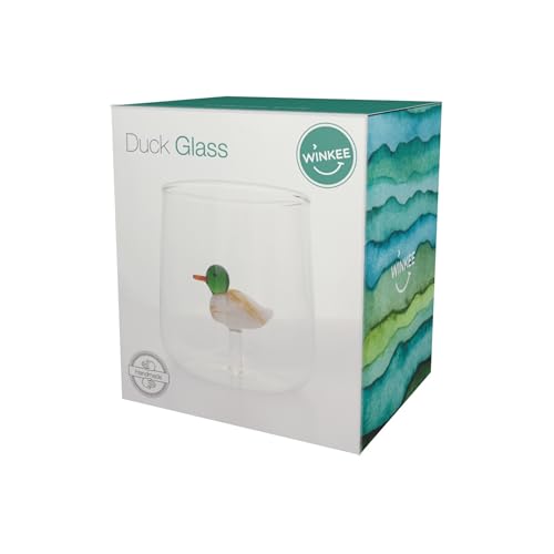 Winkee - Handgemachtes Taucher Glas | Kristall-Trinkglas | Dessertglas mit Glas-Taucher | Hochwertige Gläser für alle Anlässe | Geschenk für Geburtstag, Hochzeit, Jubiläum | Hochwertig