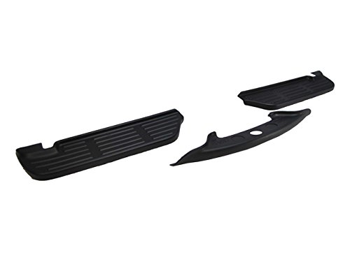 Bundle 1999-2007 Ford Super Duty Rear Step Bumper Top Lower Pad Black 3Pc