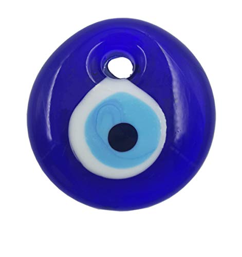 5402 Authentic Large Hanging Glass Evil Eye Charm (2 inches)