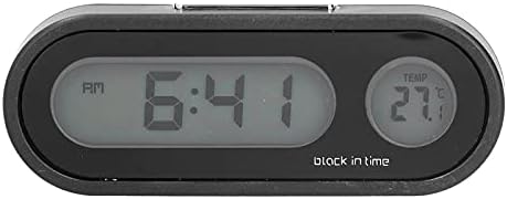 Multifunctional Auto Meter Clock, Digital Display of Car Temperature and Time, Night Light Electronic Backlit Car Dashboard Clock Thermometer Suitable for Home Office Outdoor