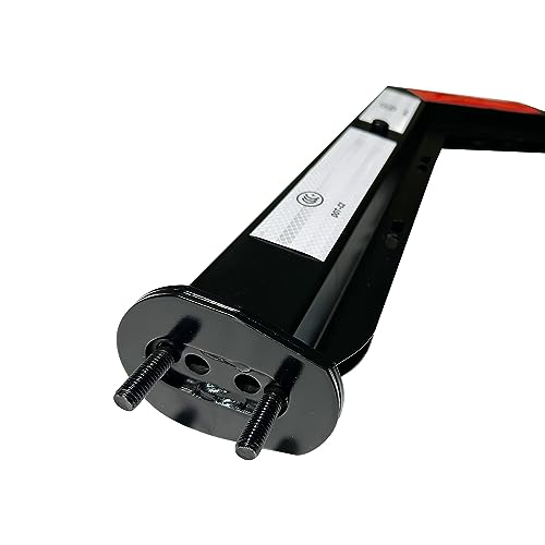 Image of Pair 30.25'' Heavy Duty Black 2.5 inch Bolt Spring Loaded Mud Flap Hanger Angled RH & LH for Semi Truck