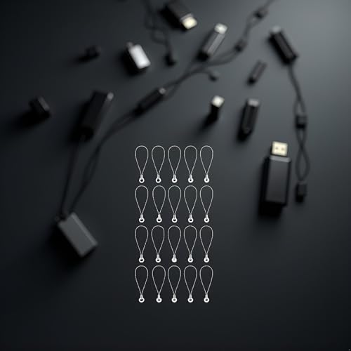 Calsgkspray 20 Pieces Silver Tone Black Lanyard Cell Phone Charm Split Ring Strap, Clasp Lariat Cord Strap For Mobile Cell Phone/Mp3/Mp4/Usb Flash Drive//Keyrin Clever Design, Cell Phone Charms