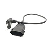 Contenu de la livraison : 1 câble d'alimentation EU4.0 mm CEE7/16 coudé 1 m