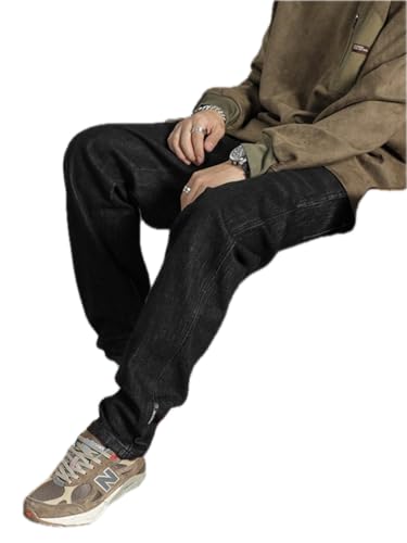 Jeans Pants Trousers Denim Spring and Autumn Matte Fabric Thickened Elastic Cone Micro Ha Slim Fit High Street2