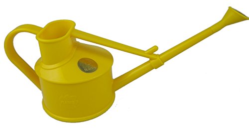 Haws Handy Indoor Plastic Watering Can, Yellow, 1 US Pint