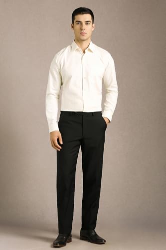Image of Louis Philippe Men's Slim Fit Easy to Iron Everyday wear Premium Cotton Full Sleeve Textured Formal Shirt