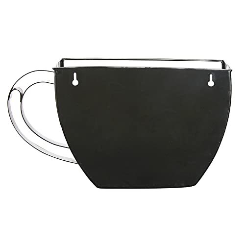 Coffeei.v.™ Coffee Cup Shaped Pod Holder - Wall Mounted Or Counter Top, Anti Slip - Durable, Functional, Space Saving - Doubles As Decor For Your Kitchen, Coffee Bar - Glass Front (Black Coffee) #TOP4