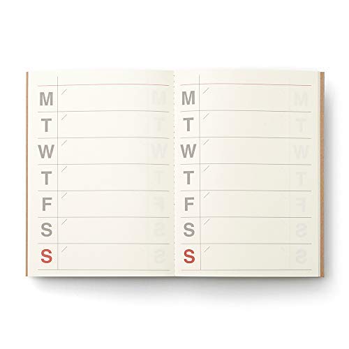 Jstory Planner - Medium Monthly And Large Weekly Planner Set Of 2 Undated Year Round Thick Quality Paper Eco-Friendly Stitch Bound Journal Goal/Time Organizer A5/B5 Size 18/28 Sheets Kraft #TOP4