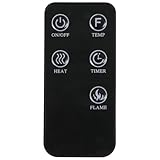 Replacement Remote Control for Greystone Electric Fireplace 324-000080,324-000142,F2622BCFW,F2625,F2653BCFW,F2655BCFW,F2655T,W32BCFW,W32BLFW,W32SSCW,W36BCFW,W36BCFW-1(W36BLFW ONLY - Not for W36BLFW-1)