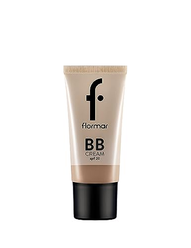 Flormar BB Cream mit SPF 20 für natürlichen Glow | Getönte Tagescreme mit Feuchtigkeitspflege | Deckt Hautunreinheiten ab | Für hellen bis mittleren Teint – 5 Medium