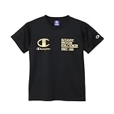[チャンピオン] キッズ 半袖 丸首 UVカット 速乾 ビッグロゴプリント ショートスリーブTシャツ スクールスポーツ CK-DS309-090-150