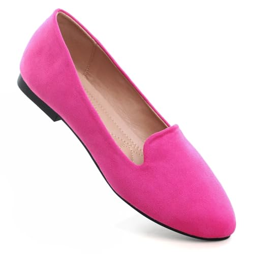 Image of Dear Time Women's Casual Loafers Flats Comfortable Round Toe Dress Shoes Slip On Ballet Flats for Women Work Office Shoes