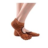 Deportivos 1 par de calcetines antideslizantes for Yoga, calcetines con punta completa, calcetines con diseño bonito for mujer, Yoga, Pilates, danza, Ballet, regalo perfecto Calcetines Running (Color