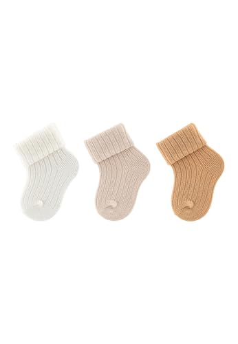 Sterntaler Erstlingssocken 3er Pack uni - Unisex Baby Socken gerippt mit...