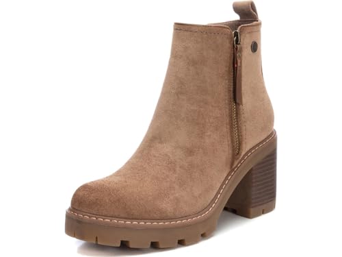 REFRESH - Botín Cierre de Cremallera para Mujer, Color: Marron, Talla: 39