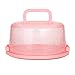 NIDONE Boîte à gâteaux Portable Poignée de Transport Conteneur à Tarte Stockage Cupcake Rose Rond Transportant Couvercle Clip Lock Boîte à gâteaux