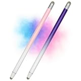 2-Pack High-Sensitivity Stylus Pens for Touchscreens – Precision Dual-Tip Pens for iPad, iPhone, Android & Tablets (Violet + Pink)