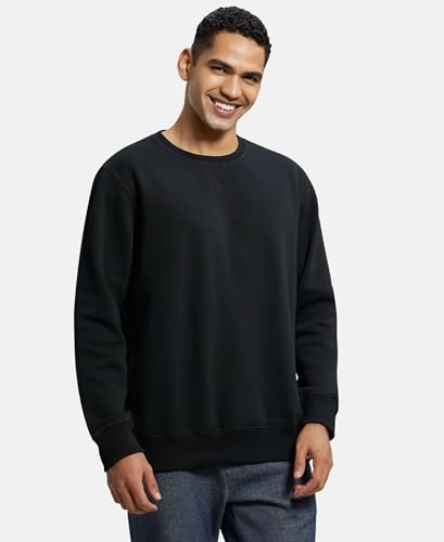 Image of Jockey US92 Men Super Combed Cotton Rich Fleece Sweatshirt with StayWarm Technology
