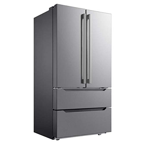 Verona Verf36Cdss 22.49 Cu. Ft. 36 Inch Freestanding Counter Depth 4 Door French Door Refrigerator Bottom Freezer With Auto Ice Maker Stainless Steel #TOP2