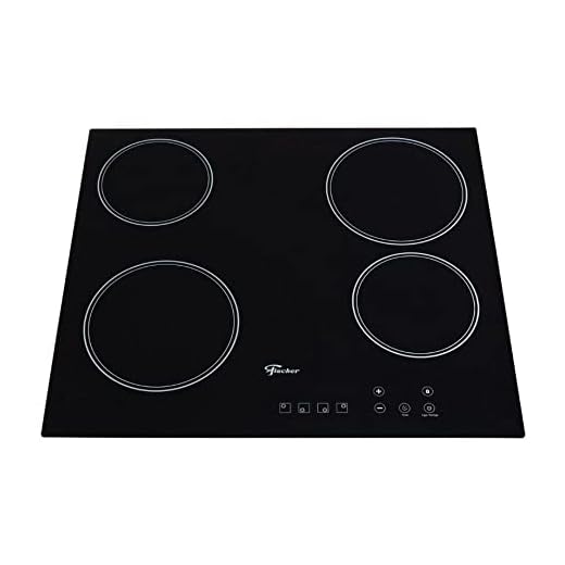 Cooktop Fischer Touch Screen 4q De Mesa 220v Preto