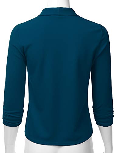 EIMIN Women's 3/4 Sleeve Blazer Open Front Office Work Cardigan Jacket (S-3XL)3