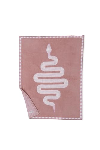 Barefoot Dreams® CozyChic® Snake Stroller Blanket, Dusty Coral Multi, 30"x40"2