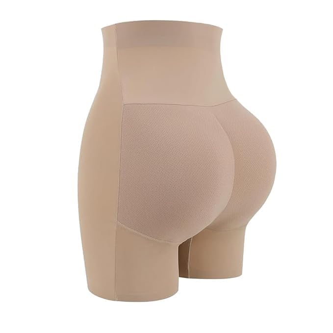 kandpand Women's Butt Lifter Shapewear - Padded Underwear for Women Push Up Hip Pads Enhancer Shapewear Shorts Seamless Tummy Control Panties Shaper Fake Pad (Pack of 1) Beige-picture-50