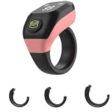 Anello di preghiera intelligente da 15,4 cm, digitale, per contatore zikr, dimensioni regolabili per il comfort, 30 giorni in standby, dispositivo di conteggio leggero per culto musulmano (rosa)