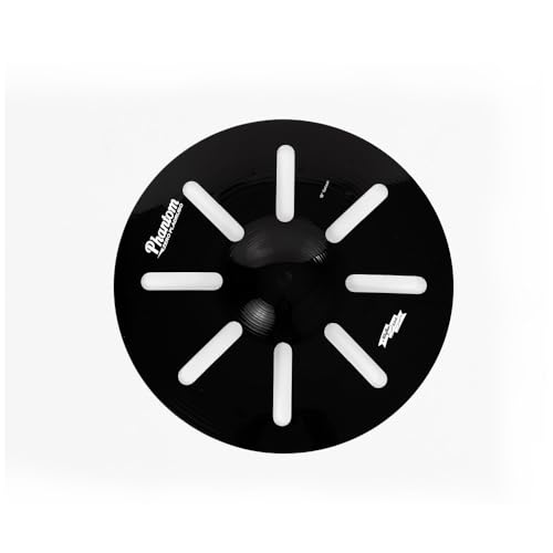 PLADRUBO Trash Splash & Trash Crash Cymbals, 10” / 18”, Durable Alloy Effect Cymbal，Black or Gold Finish, Fast Attack Short Decay for Drum Kit (Black, 10 inches)