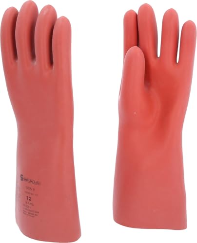 Guante para electricistas aislante de protección color rojo en la talla 12 4
