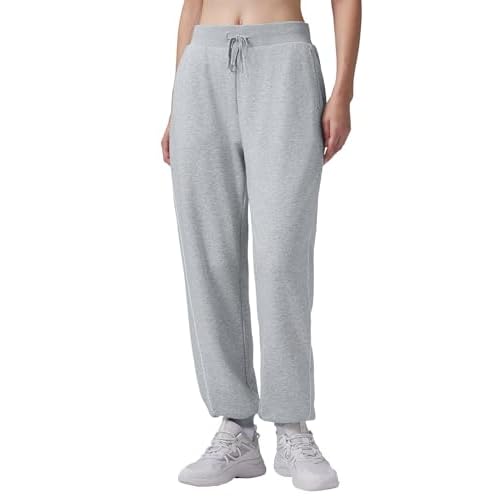 baleaf Women's Yoga Casual Loose-Fit Tapered Pants Heather Light Gray X-Small