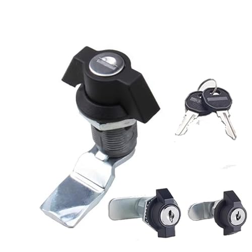 MS408 Cabinet Cam Lock with Key for Distribution Box Industrial Cabinet Lock Cylinder Turn Tongue Lock Fire Hydrant Lock 1Pcs(MS408 2)