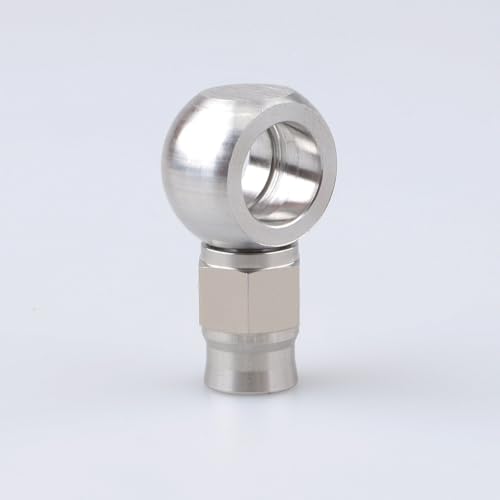 Image of Stainless Steel Brake Fitting Straight - 3AN (AN3) To 3 /8 inch-32 UNEF JIC Metric Hole Diameter 11.2mm Length 30.6mm Banjo PTFE Hose End With Back Nut & Olive