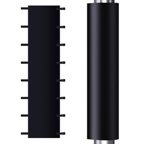 Hollowfly 2 Pcs 76 Inch Tall Basketball Pole Pad, Heavy Duty Safety Pad, Post Wrap Padding, Fits 4'' Round Poles, All-Weather Waterproof, for Basement & Garage, Playground, Round Square Post(Black)