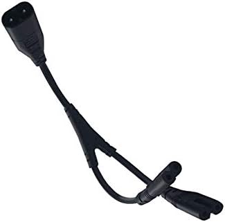 Split Power Cable, IEC 320 C8 to Dual C7, 30cm Figura IEC Male to 2 Female-18-AWG.
