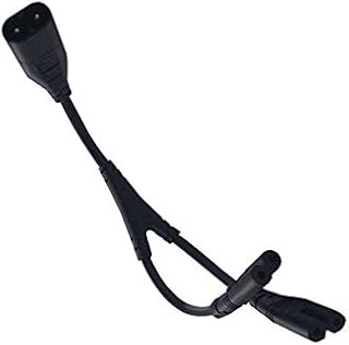 Split Power Cable, IEC 320 C8 to Dual C7, 30cm Figura IEC Male to 2 Female-18-AWG.
