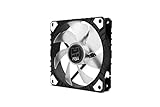 NOX Ventilador H-FAN PRO WHITE LED -NXHUMMERHFANPROW- Ventilador para Caja PC 120mm, funcion PMW, 7 aspas, rodamientos hidráulicos, diseño silencioso optimizado, esquinas soporte goma, Blanco Pmw