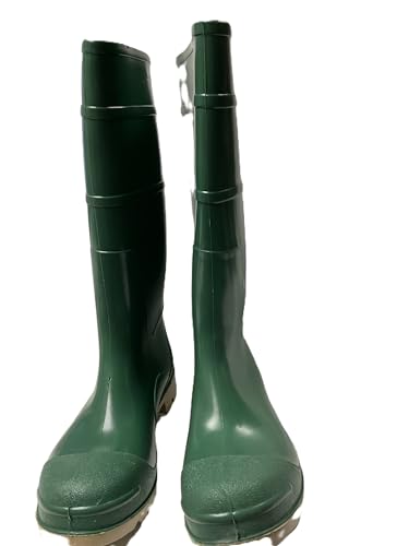 Joy Fish Green Rain boots, Rubber boots commercail grade heavy duty for fishing, construction and general works.(9)2
