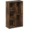 Furinno LUDER Book Shelf, 5-Cube Bookshelf, Open Storage Shelf Bookcase, Easy Assembly, 9.4 x 19.7 x 31.5, for Living Room, Bedroom, Home Office, Amber Pine