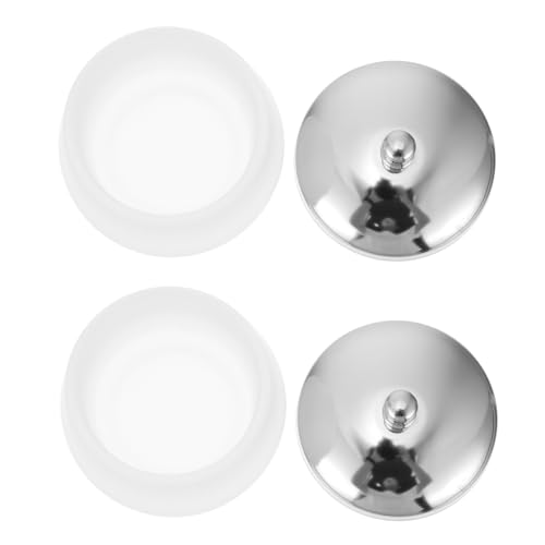 CLISPEED 2 Vasos de Vidrio Mate con Tapa de Uñas, Recipientes Recargables para Líquidos y Polvos Acrílicos, Ideales para Manicura Profesional