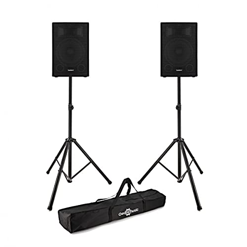 SUBZERO 12 Inch PA Speaker System with Stands C12