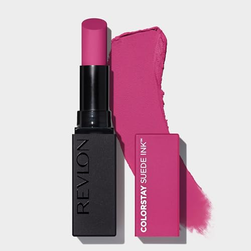 Image of REVLON ColorStay Suede INK Lipstick, Waterproof, Longwear, Transfer proof, Antioxidant-rich Vitamin E, With Vegan Formula made without parabens, Tunnel Vision - 010