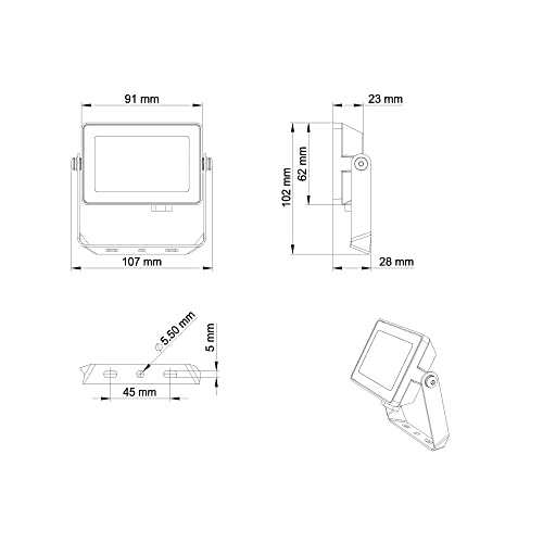 Philips Projectline, Faretto Da Esterno A Led 3.000K 10W - 3