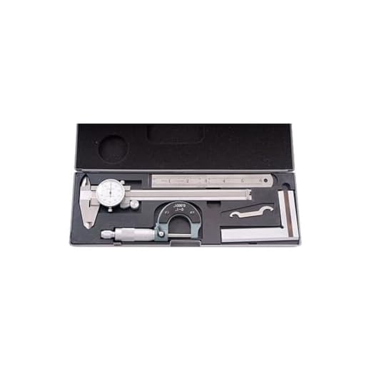 HHIP 4902-0004 4 Piece Machinist's/Student's Kit with 6" Dial Caliper