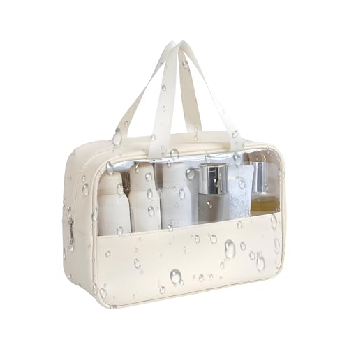 saccosmético transparente - bolso organizador con cremallera, bolsa de aseo de viaje, bolsa de almacenamiento cosmético portátil | Gran maquillaje transparente saccosmético bolsa para mujer