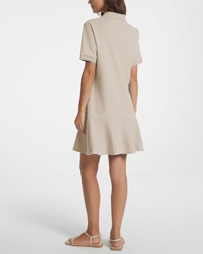 Image of YEXPINE Polo Dress for Women Short Sleeve Ruffle Hem Golf Tennis Summer Mini Dresses
