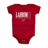 500 LEVEL Dylan Larkin Baby Infant One Piece Bodysuit (3-6 Months, Red) - Dylan Larkin Detroit Elite WHT