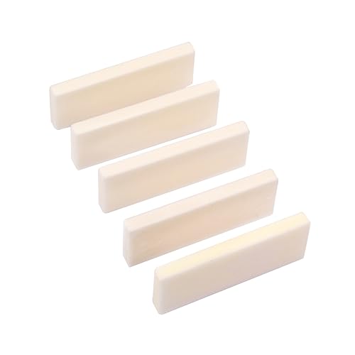 Vaguelly 5Pcs Electric Guitar Accessories Bling Accessories Guitar Parts Nuts Classical Guitar Saddle Guitar Bone Saddle Acoustic Accessory Guitar Replacement Spare Parts Guitar String Set #TOP2
