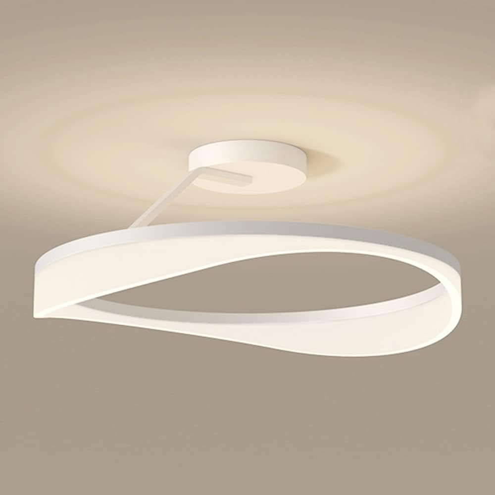 PAKFAN 1Light Semi Flush Mount Ceiling LightModern Ring Light